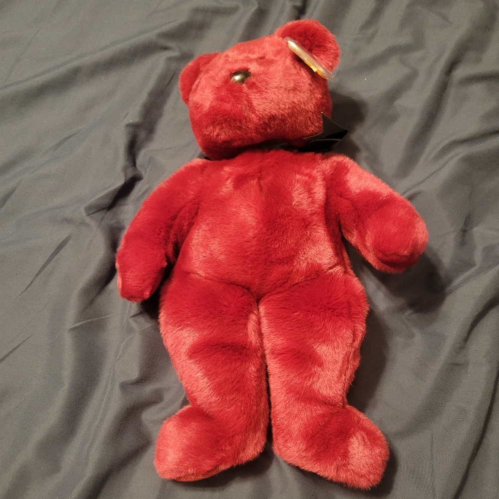 Ty Beanie Original Buddy 1998 Cranberry Teddy Approx 14 Retired New Vintage
